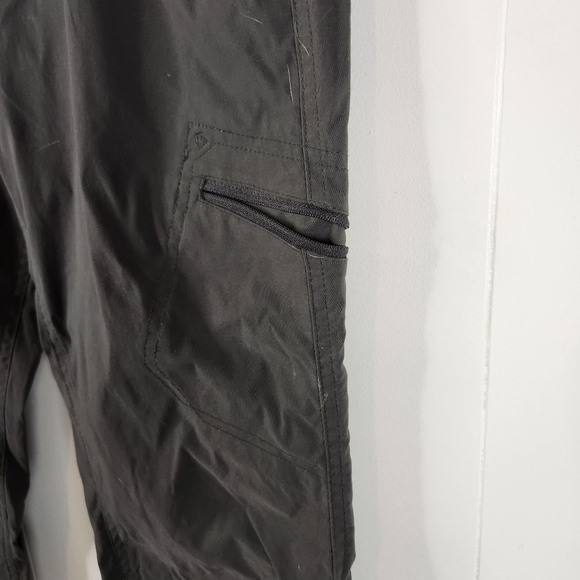 Eddie Bauer Gray Cropped Capri Pants Mid Rise Nylon Stretch Size 6 Hiking Gorp - Picture 7 of 16